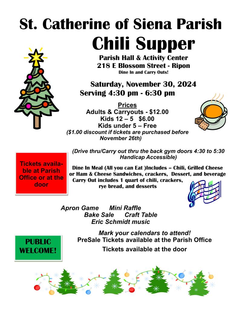 St. Catherine of Siena Parish Chili Supper